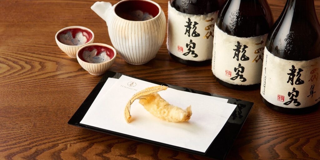 天七 北鎌倉店の天ぷらと日本酒